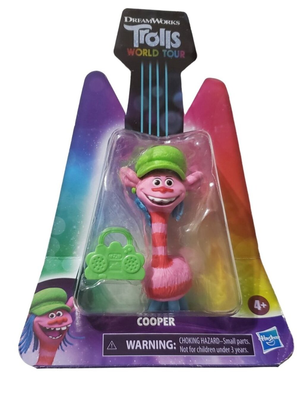 Dreamworks 2020 Trolls World Tour Cooper Figure w/ Boombox Sealed 3" Hasbro